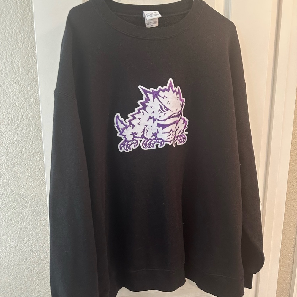 Champion TCU - Black Sweatshirt with Purple Design